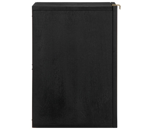 Mueble de baño colgante madera de ingeniería negro 38x33x48 cm