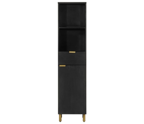 Mueble de baño de madera maciza de mango negro 38x33x160 cm