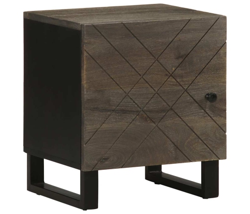 Mesitas de noche 2 uds madera maciza de mango negro 40x33x46 cm