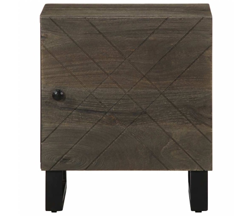 Mesitas de noche 2 uds madera maciza de mango negro 40x33x46 cm