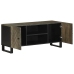 Mueble de TV madera maciza de mango negro 105x33x46 cm