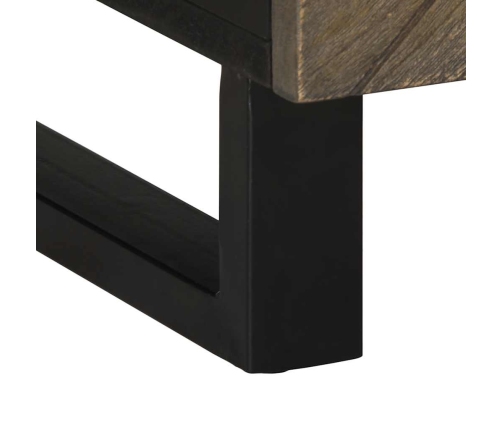 Mesa de centro madera maciza de mango negra 100x54x40 cm