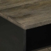 Mesa de centro madera maciza de mango negra 80x54x40 cm