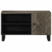 Mueble de TV madera maciza de mango negro 80x33x46 cm