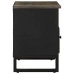 Mueble de TV madera maciza de mango negro 80x33x46 cm