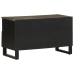 Mueble de TV madera maciza de mango negro 80x33x46 cm