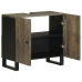 Mueble para lavabo de madera maciza de mango negro 62x33x58 cm