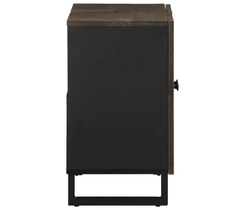 Mueble para lavabo de madera maciza de mango negro 62x33x58 cm