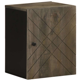 Mueble de baño de pared de madera maciza mango negro 38x33x48cm