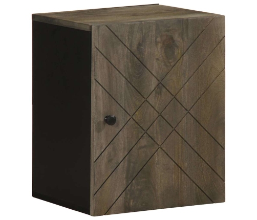 Mueble de baño de pared de madera maciza mango negro 38x33x48cm