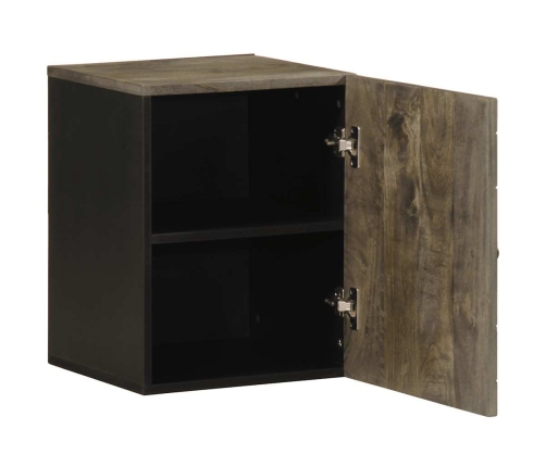 Mueble de baño de pared de madera maciza mango negro 38x33x48cm