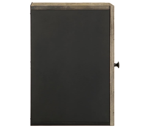 Mueble de baño de pared de madera maciza mango negro 38x33x48cm