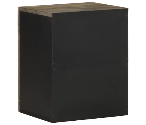 Mueble de baño de pared de madera maciza mango negro 38x33x48cm