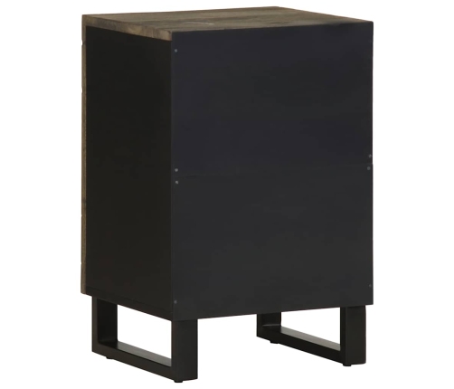 Mueble de baño de madera maciza de mango negro 38x33x58 cm