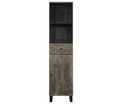 Mueble de baño de madera maciza de mango negro 38x33x160 cm