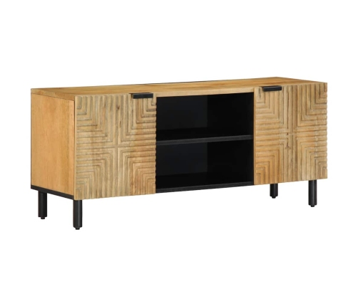 Mueble de TV marrón 105x33x46 cm madera maciza mango