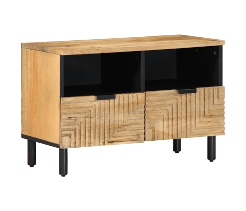 Mueble de TV madera maciza mango marrón 70x33x46 cm