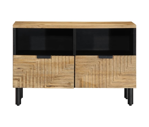 Mueble de TV madera maciza mango marrón 70x33x46 cm