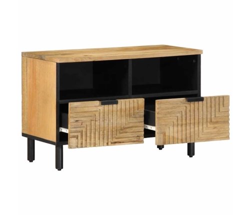 Mueble de TV madera maciza mango marrón 70x33x46 cm