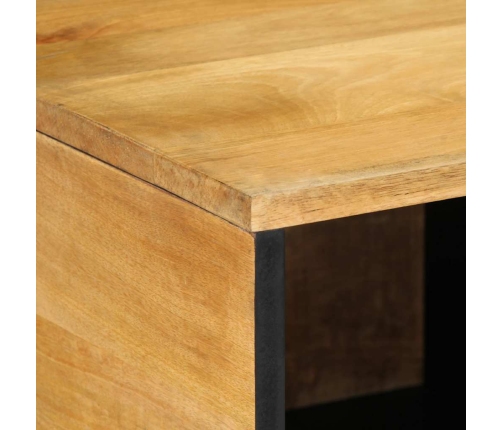 Mesa de centro marrón 80x50x40 cm madera maciza mango