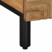 Mesa de centro madera maciza de mango negra 100x54x40 cm marrón