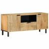 Mueble de TV marrón 105x33x46 cm madera maciza mango