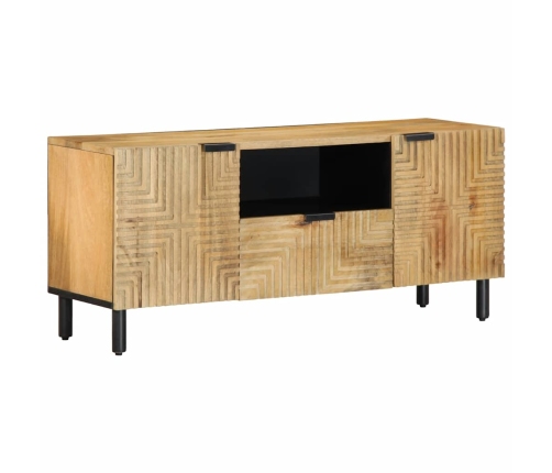 Mueble de TV marrón 105x33x46 cm madera maciza mango