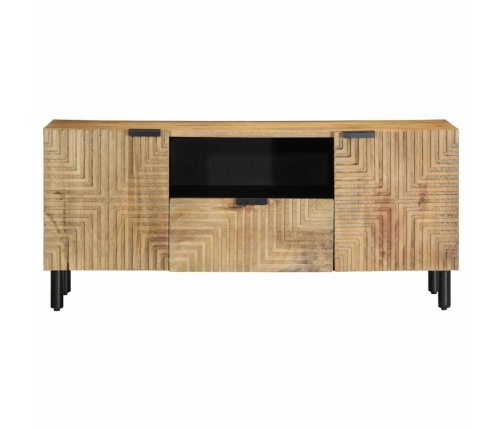 Mueble de TV marrón 105x33x46 cm madera maciza mango