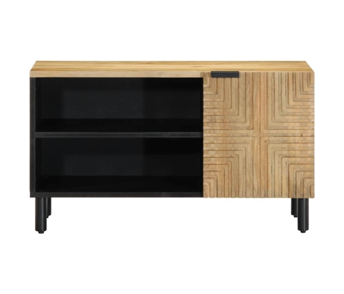 Mueble de TV madera maciza mango marrón 80x31,5x46 cm