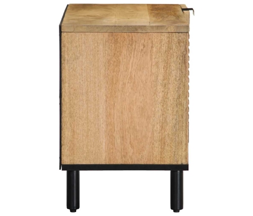 Mueble de TV madera maciza mango marrón 80x31,5x46 cm