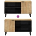 Mueble de TV madera maciza mango marrón 80x31,5x46 cm