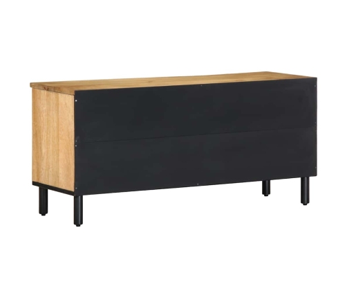 Mueble de TV madera maciza de mango marrón 100x33x46 cm