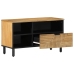 Mueble de TV madera maciza de mango marrón 80x33x46 cm