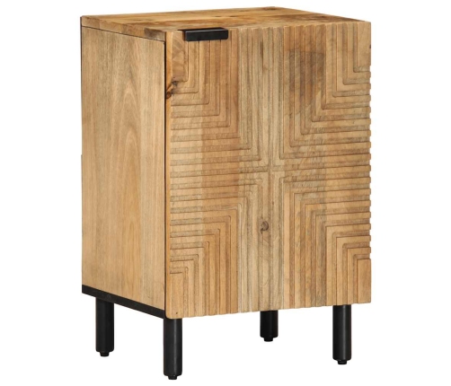 Mueble de baño madera maciza mango marrón 38x33,5x58 cm