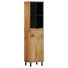 Mueble de baño de madera maciza de mango marrón 38x33x160 cm