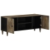 Mueble de TV madera maciza de mango gris claro 105x33,5x46 cm