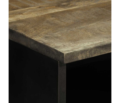 Mesitas noche 2 uds madera maciza mango gris claro 40x33x46 cm