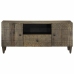 Mueble de TV madera maciza de mango gris claro 105x33,5x46 cm