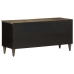 Mueble de TV madera maciza de mango negro 100x33x46 cm