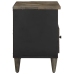 Mueble de TV madera maciza de mango negro 80x33x46 cm