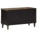 Mueble de TV madera maciza de mango negro 80x33x46 cm