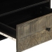 Mueble de TV madera maciza de mango negro 80x33x46 cm