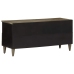 Mueble de TV madera maciza de mango negro 100x33x46 cm