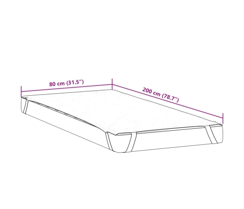 Protector de colchón impermeable blanco 80x200 cm