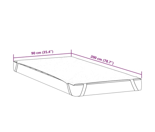 Protector de colchón impermeable blanco 90x200 cm