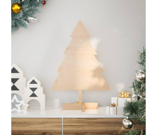 Árbol de Navidad de adorno madera maciza 70 cm