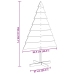 Árbol de Navidad de adorno madera maciza 150 cm