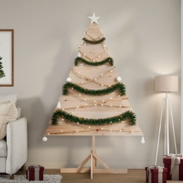 Árbol de Navidad de adorno madera maciza 180 cm