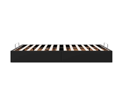 Estructura de cama otomana sin colchón negro 140x190 cm