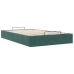 Estructura de cama otomana sin colchón terciopelo verde oscuro